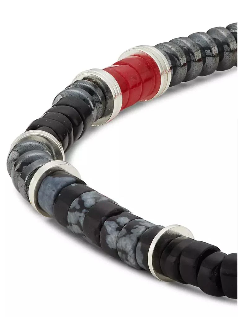 商品Jonas Studio|Dakota Black Hematite, Red Jade, &amp; Sterling Silver Beaded Bracelet,价格¥1462,第4张图片详细描述