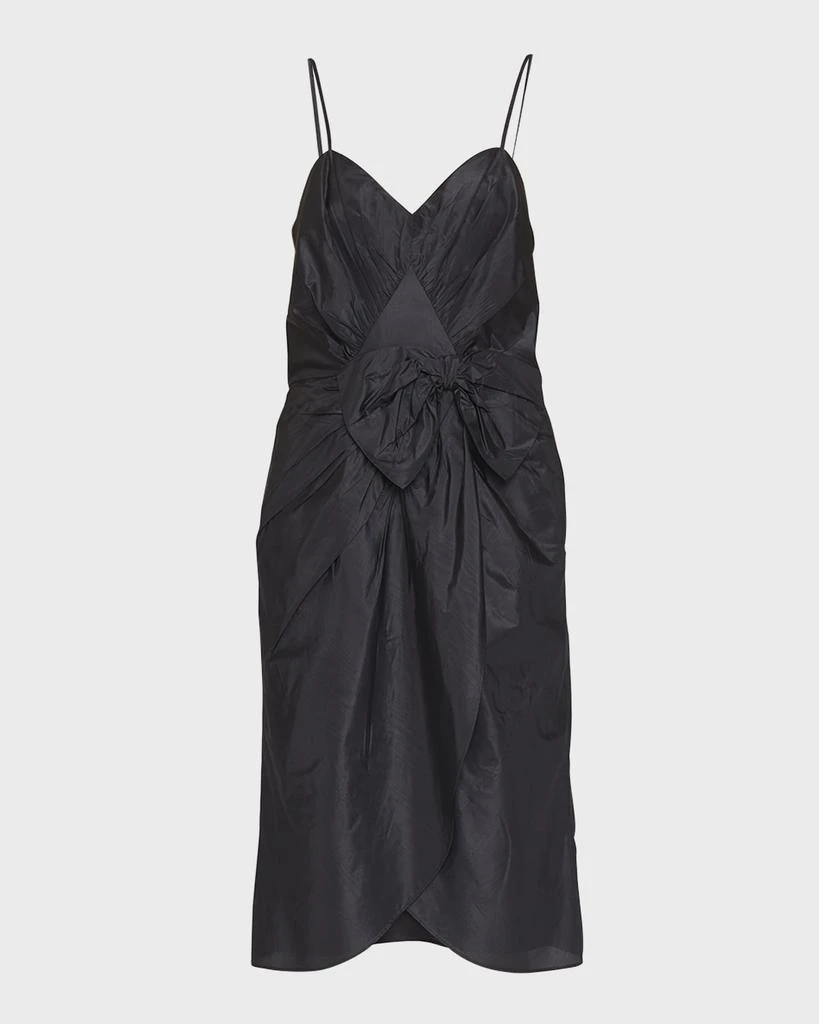 商品MAISON MARGIELA|Gathered Bow Silk Midi Dress,价格¥6684,第2张图片详细描述