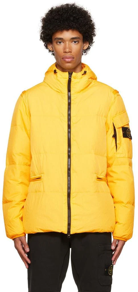 商品Stone Island|Yellow Crinkle Rep Down Jacket,价格¥4023,第1张图片