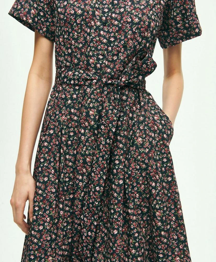 商品Brooks Brothers|Cotton Floral Print Shirt Dress,价格¥787,第3张图片详细描述