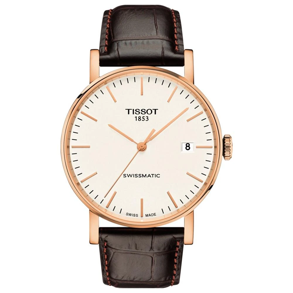 商品Tissot|Swiss Automatic Everytime Swissmatic 男士皮带腕表 40mm,价格¥3038,第1张图片