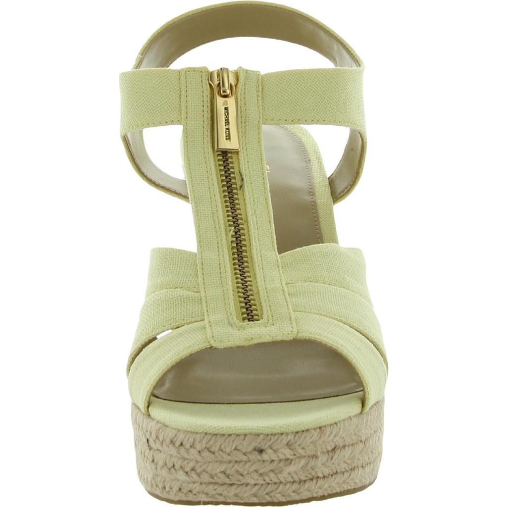 商品Michael Kors|MICHAEL Michael Kors Womens Berkley Canvas Slingback Wedge Sandals,价格¥423-¥460,第7张图片详细描述