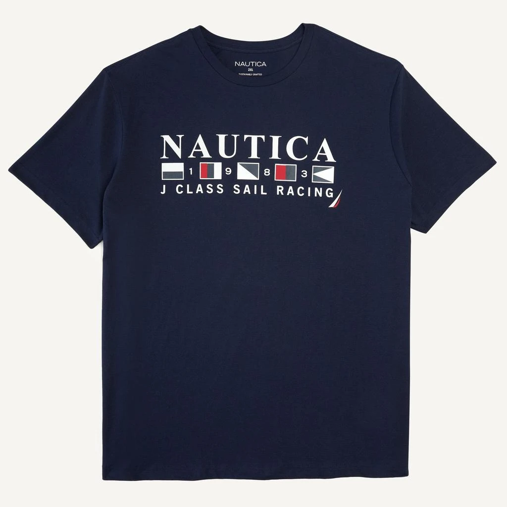 商品Nautica|Nautica Mens Big & Tall Sustainably Crafted Sail Racing Graphic T-Shirt,价格¥97,第1张图片