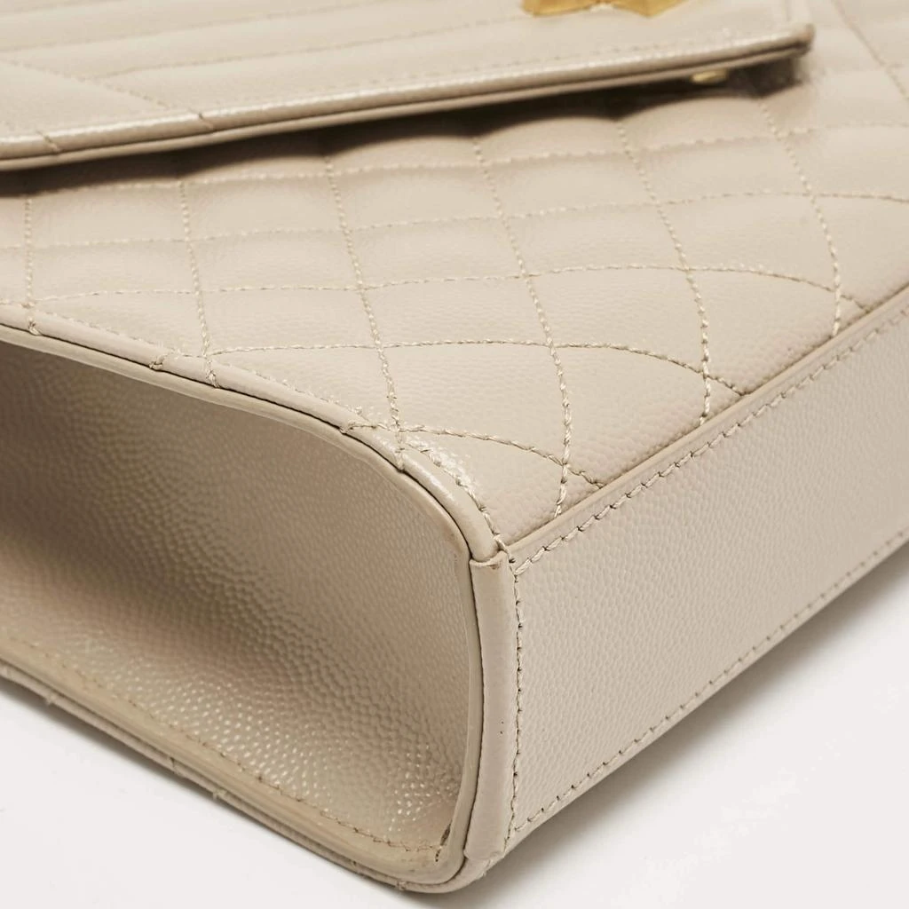 Saint Laurent Beige Mix Matelassé Leather Medium Envelope Chain Bag 商品