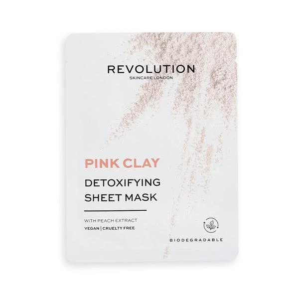 商品Revolution|Revolution Skincare Biodegradable Detoxifying Pink Clay Sheet Mask Set (5 Pack),价格¥49,第3张图片详细描述