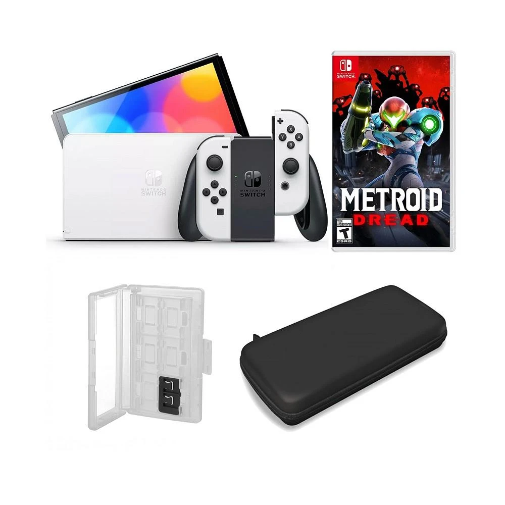 商品Nintendo|Switch OLED in White with Metroid Dread & Accessories,价格¥3741,第1张图片