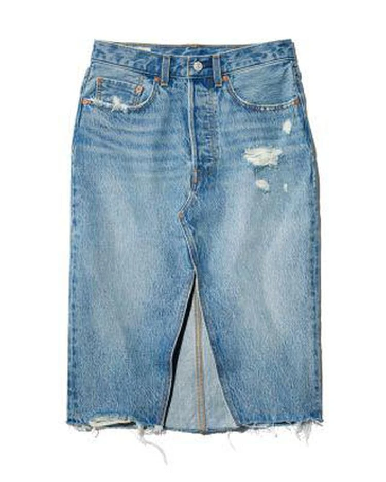 商品Levi's|Deconstructed Denim Skirt in Original Sinner,价格¥535,第3张图片详细描述
