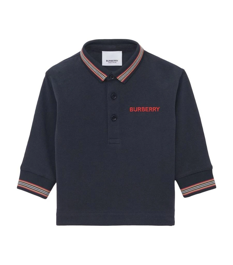 商品Burberry|Long-Sleeved Polo Shirt (6-24 Months),价格¥1468,第1张图片