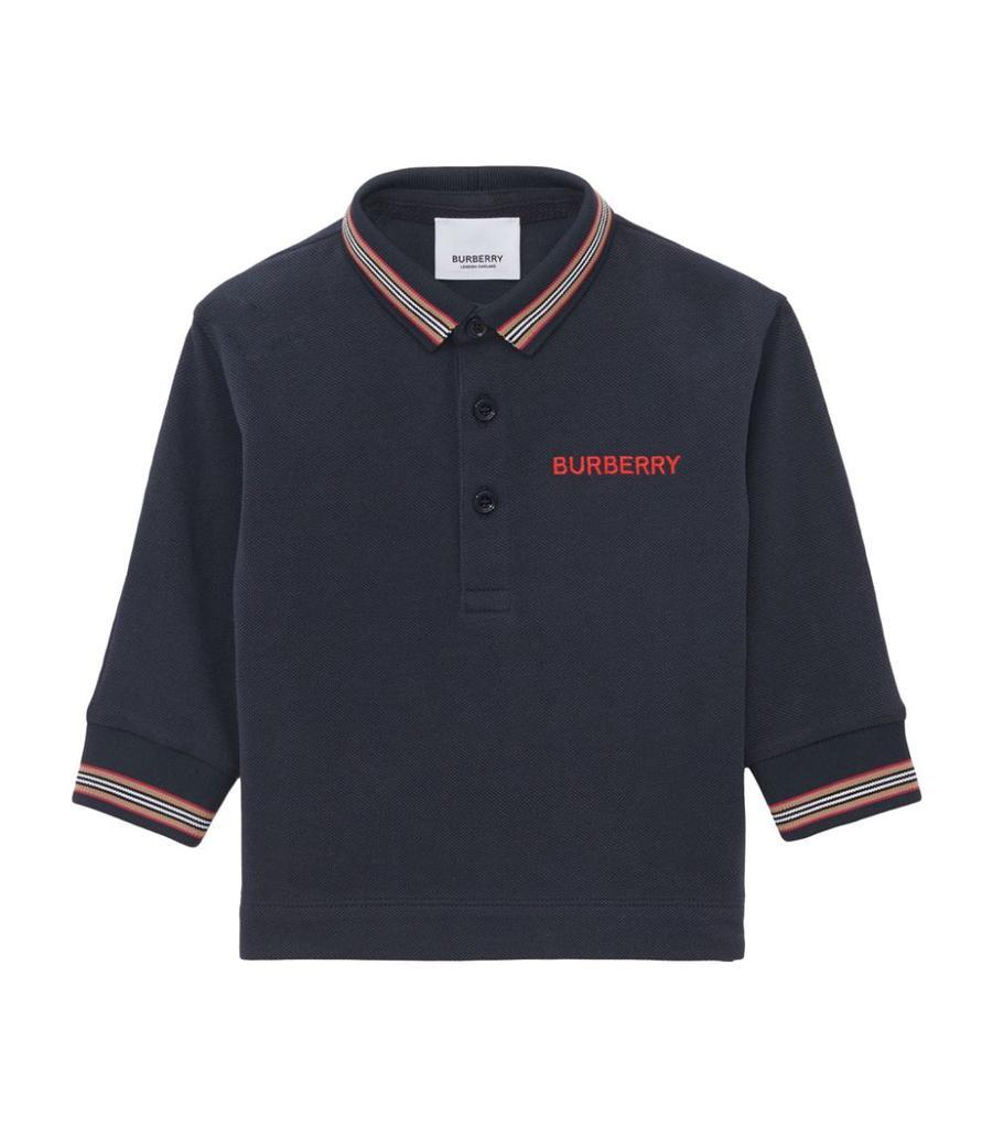 商品Burberry|Long-Sleeved Polo Shirt (6-24 Months),价格¥1360,第1张图片
