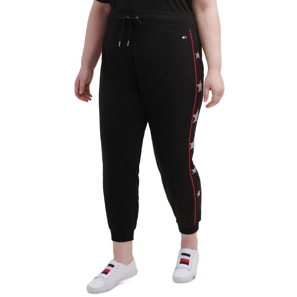 商品Tommy Hilfiger|Tommy Hilfiger Sport Womens Plus Star Fitness Workout Capri Pants,价格¥65,第1张图片