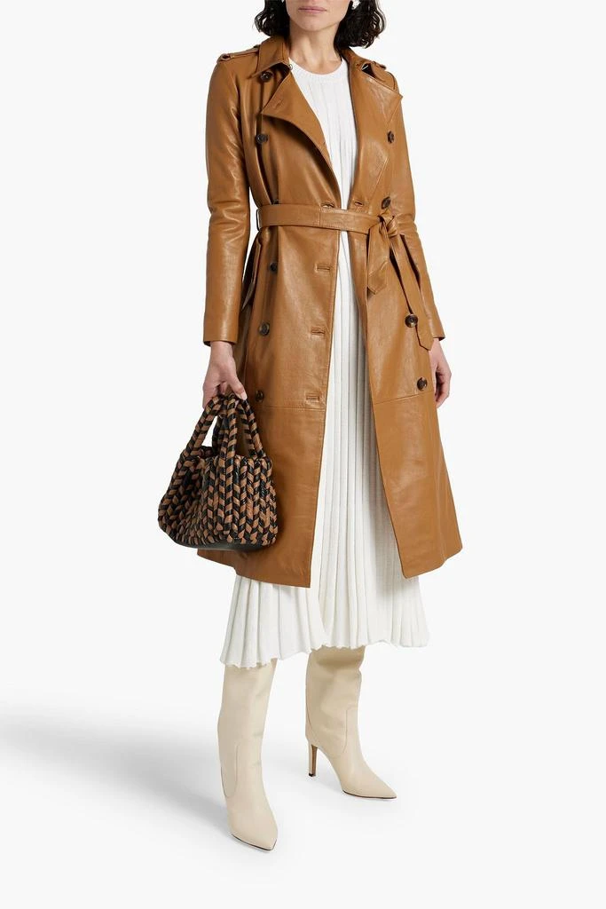 商品Muubaa|Belted leather trench coat,价格¥3554,第2张图片详细描述