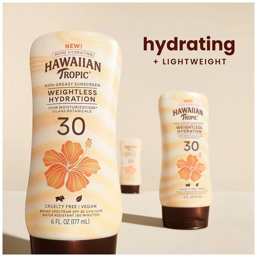 商品Hawaiian Tropic|Weightless Hydration Lotion Sunscreen SPF 30,价格¥109,第3张图片详细描述