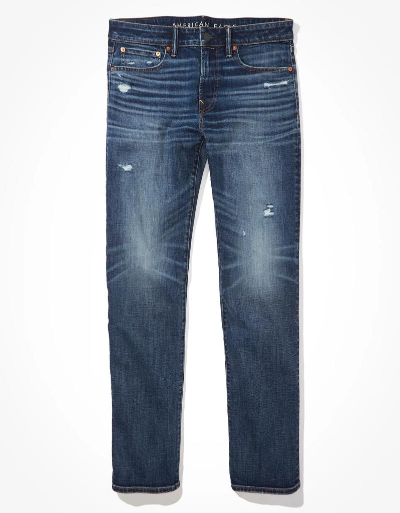 AE AirFlex+ Distressed Original Straight Jean商品第1张图片规格展示