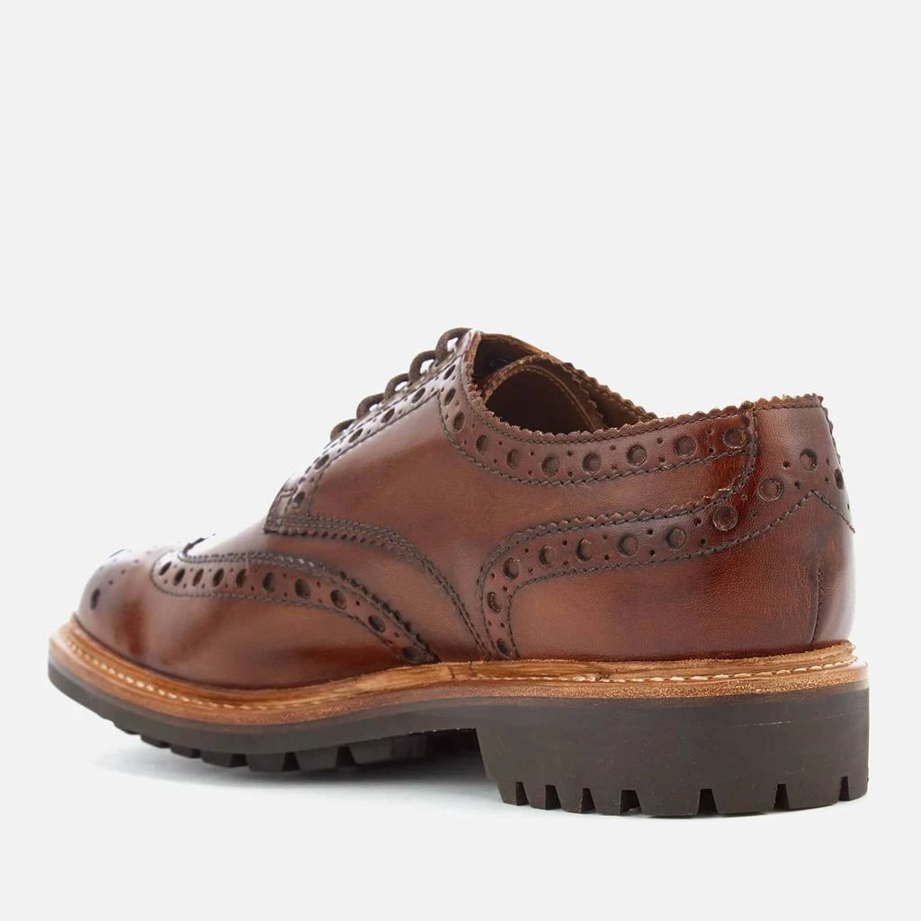 商品Grenson|GRENSON MEN'S ARCHIE HAND PAINTED LEATHER COMMANDO SOLE BROGUES - TAN,价格¥1560,第4张图片详细描述