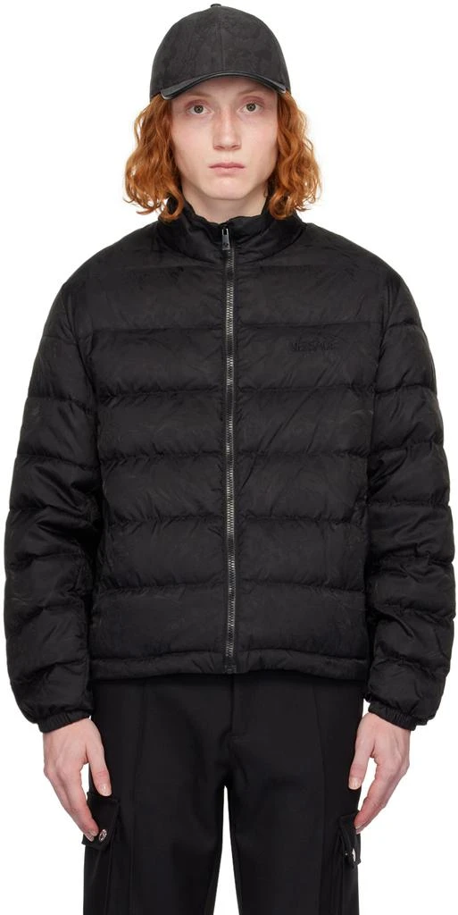 商品Versace|Black Barocco Down Jacket,价格¥9716,第1张图片