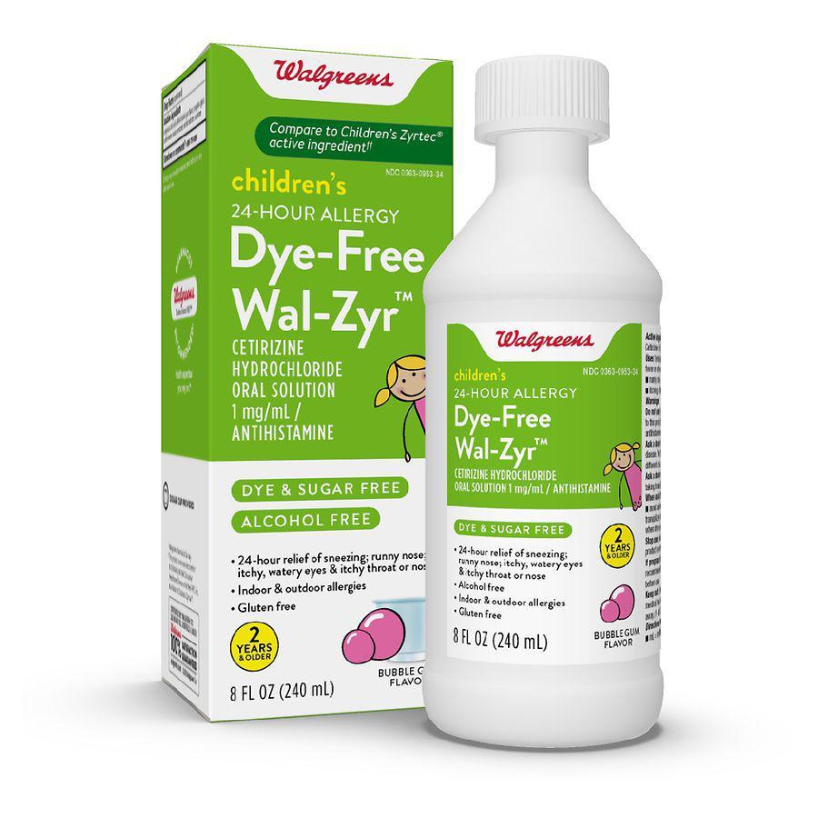 商品Walgreens|Wal-Zyr Children's Allergy Relief Bubblegum,价格¥105,第4张图片详细描述