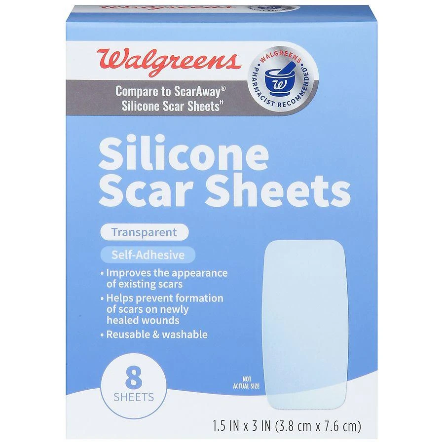 商品Walgreens|Silicone Scar Sheets 1.5 in x 3 in,价格¥166,第2张图片详细描述