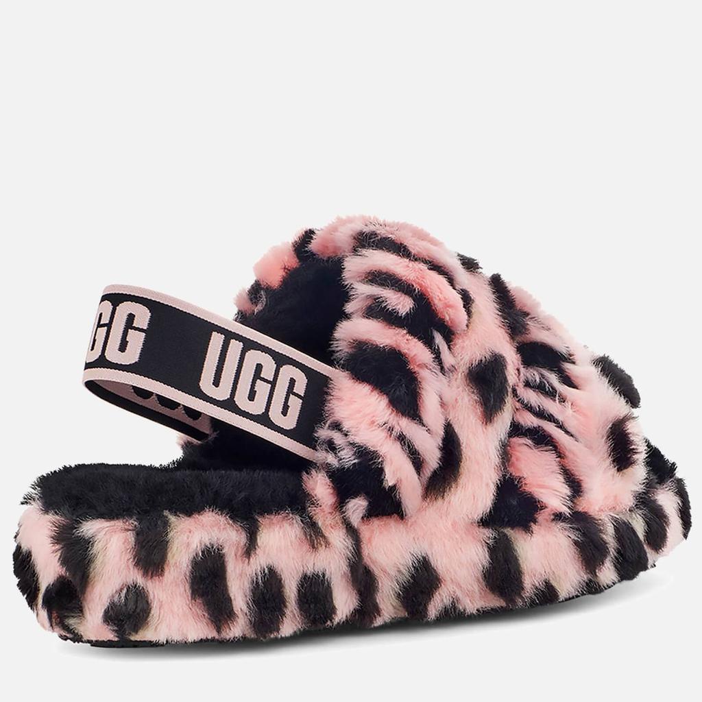 商品UGG|UGG Women's Fluff Yeah Animalia Sheepskin Slippers - Pink Scallop,价格¥468,第6张图片详细描述