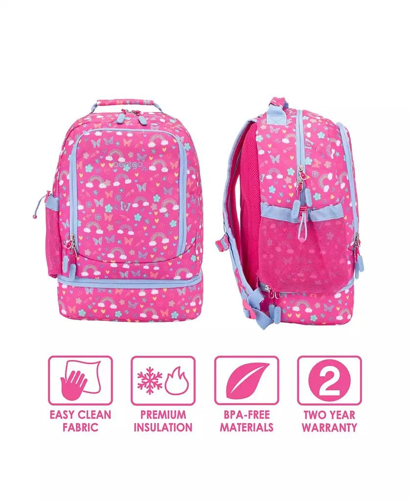 商品Bentgo|Kids Prints 2-In-1 Backpack and Insulated Lunch Bag - Rainbows,价格¥266,第3张图片详细描述