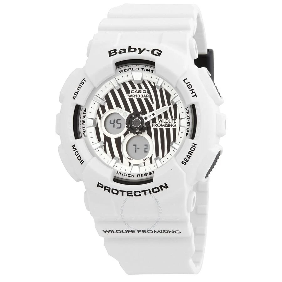 商品Casio|Casio Baby G Wildlife Promising Quartz Zebra Pattern  Dial Ladies Watch BA-120WLP-7A,价格¥745,第1张图片