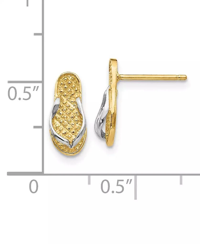 商品Macy's|Flip Flop Earrings in 14K Gold and Rhodium Plating,价格¥2095,第3张图片详细描述