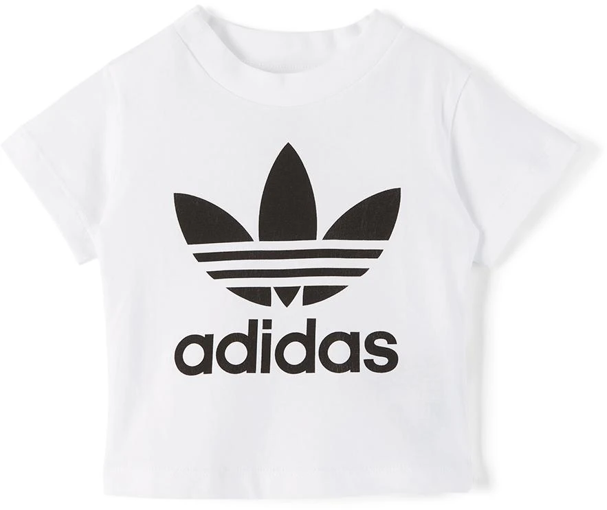 商品Adidas|Baby White & Black Trefoil T-Shirt & Shorts Set,价格¥380,第2张图片详细描述