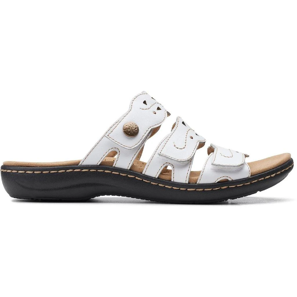 商品Clarks|Clarks Womens Laurieann Echo Leather Perforated Slide Sandals,价格¥315,第3张图片详细描述