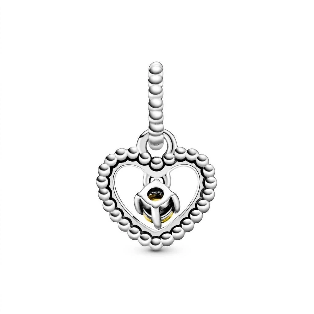 商品PANDORA|Heart Dangle With Honey-Colored Crystal In Silver,价格¥322,第1张图片