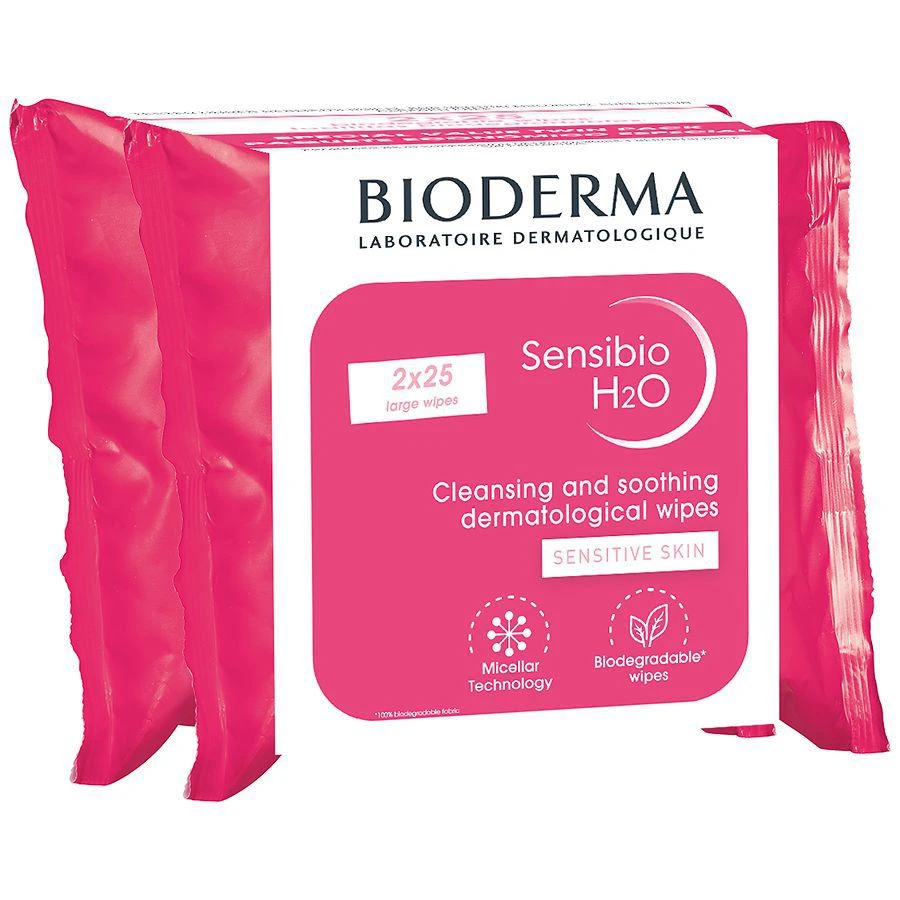 商品Bioderma|DUO Sensibio H2O Cleansing and Makeup Remover Wipes,价格¥134,第1张图片