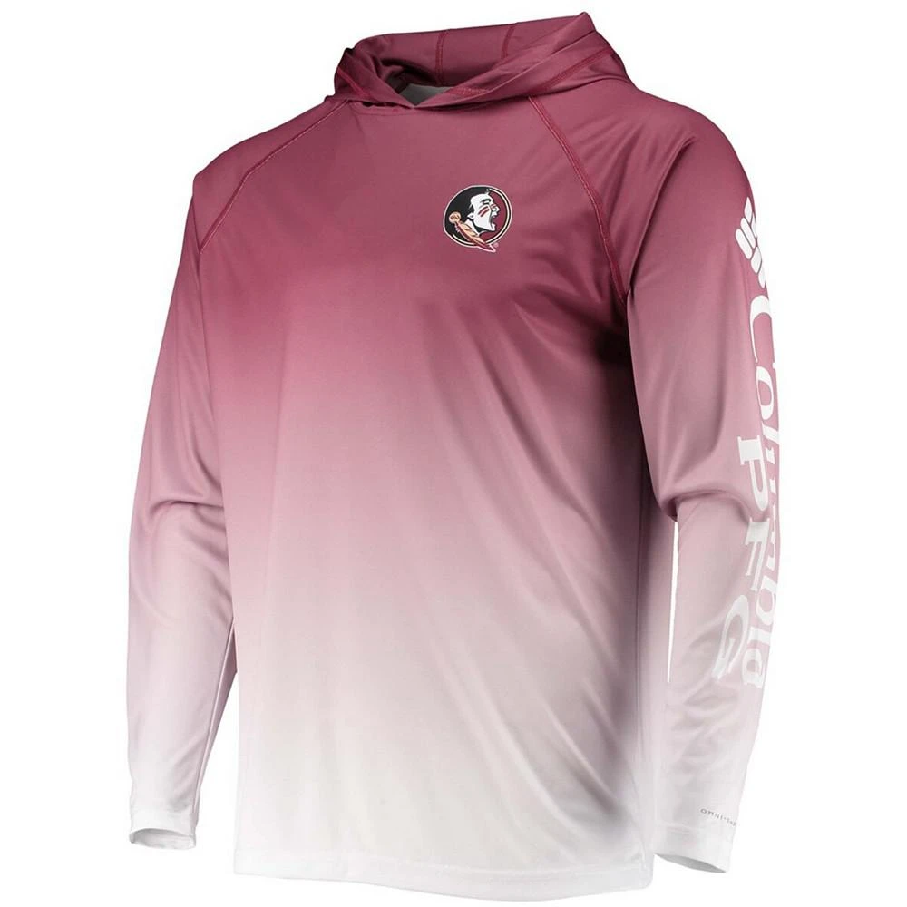 商品Columbia|Men's Garnet Florida State Seminoles Terminal Tackle Omni-Shade UPF 50 Long Sleeve Hooded T-shirt,价格¥389,第2张图片详细描述