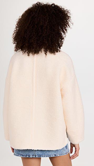 商品Ganni|珠皮呢羊毛落肩夹克,价格¥3402,第4张图片详细描述