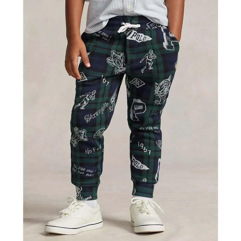 商品Ralph Lauren|Little and Toddler Boys Plaid Fleece Jogger Pants,价格¥326,第2张图片详细描述
