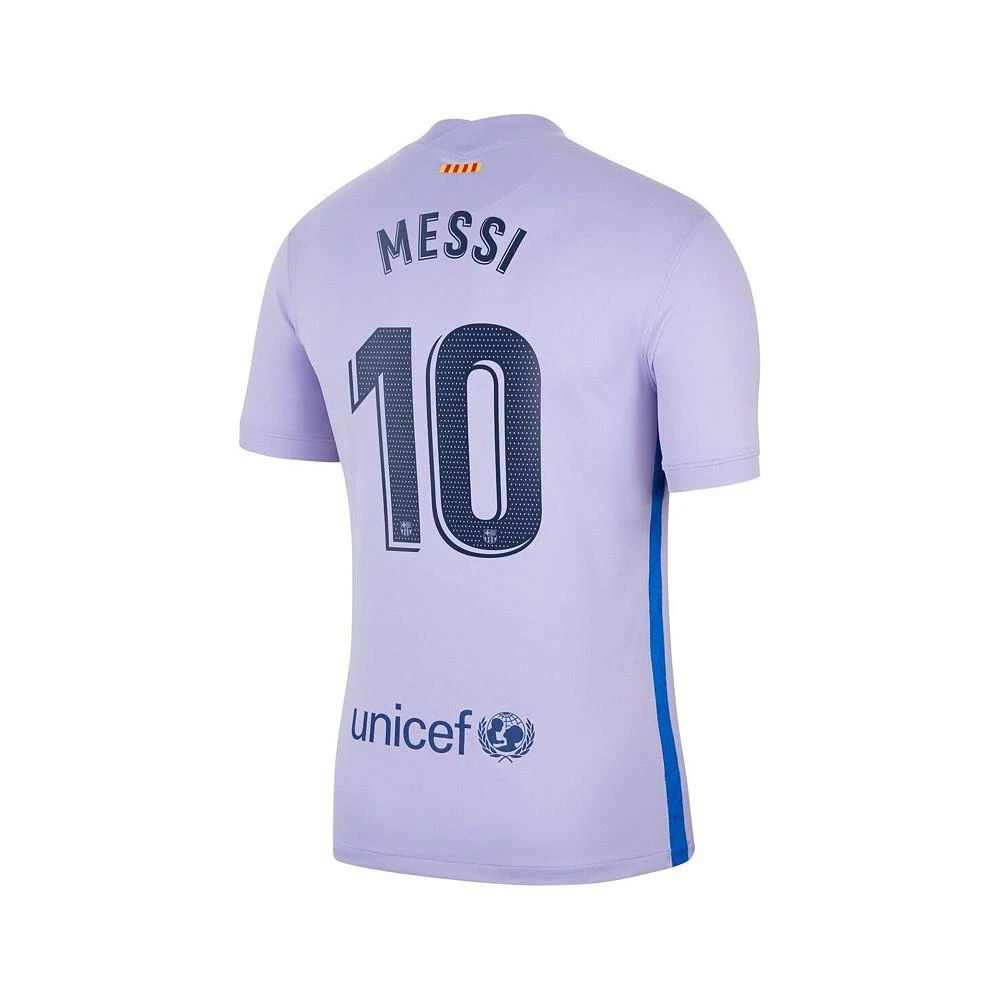 商品NIKE|Men's Lionel Messi Purple Barcelona 2021/22 Away Stadium Replica Player Jersey,价格¥687,第4张图片详细描述