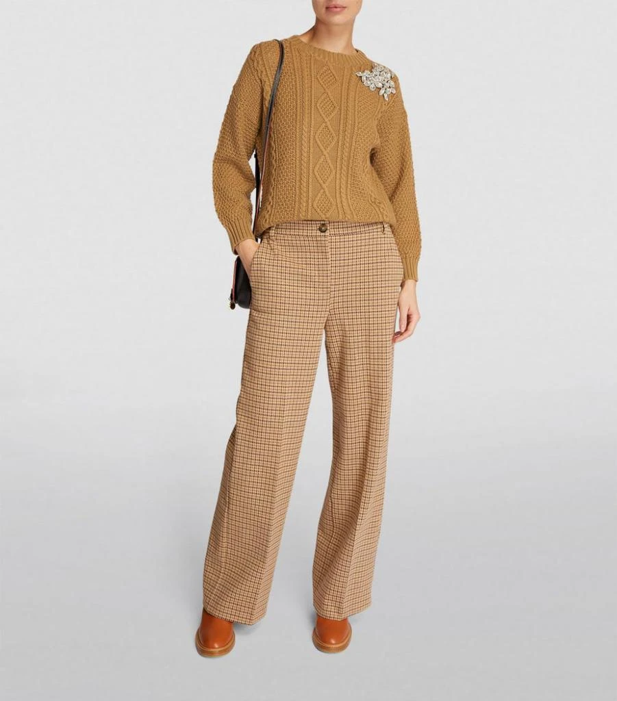 商品Weekend Max Mara|Embellished-Detail Cable Knit Sweater,价格¥2155,第2张图片详细描述