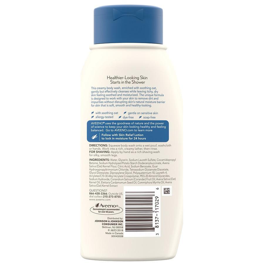 商品Aveeno|Skin Relief Fragrance-Free Body Wash Fragrance-Free,价格¥54,第4张图片详细描述