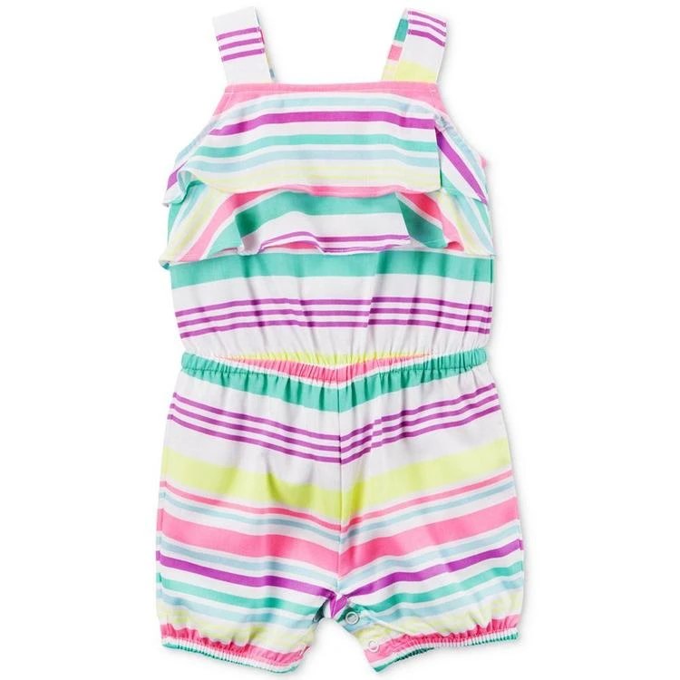 商品Carter's|Mixed-Stripe Romper, Baby Girls (0-24 months),价格¥27,第2张图片详细描述