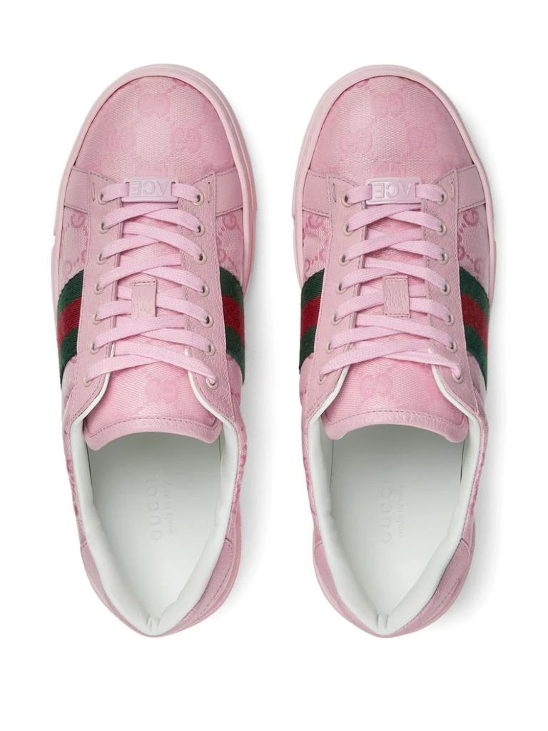 商品Gucci|GUCCI - Gucci Ace Leather Sneakers,价格¥6123,第4张图片详细描述
