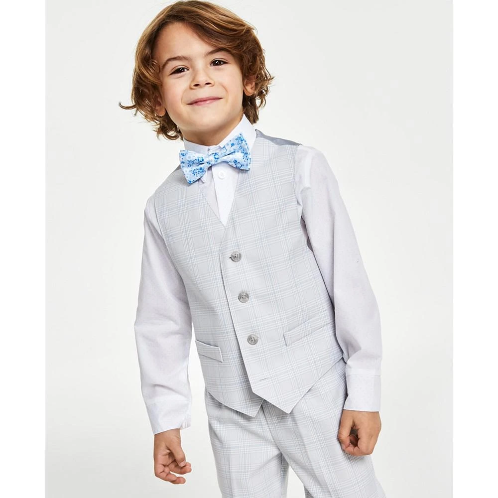 商品Nautica|Little Boys 4-Pc. Tinted Windowpane Vest Set,价格¥193,第3张图片详细描述