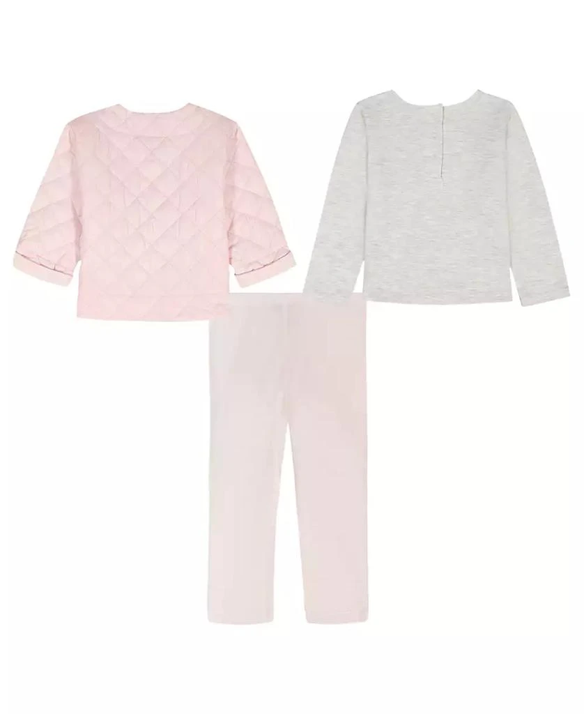 商品Tommy Hilfiger|Baby Girls 3-Piece Crewneck T-Shirt, Jacket and Leggings Set,价格¥358,第2张图片详细描述