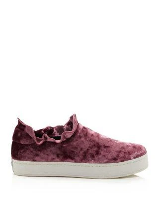 商品Opening Ceremony|Women's Didi Velvet Ruffle Slip-On Sneakers,价格¥1178,第2张图片详细描述