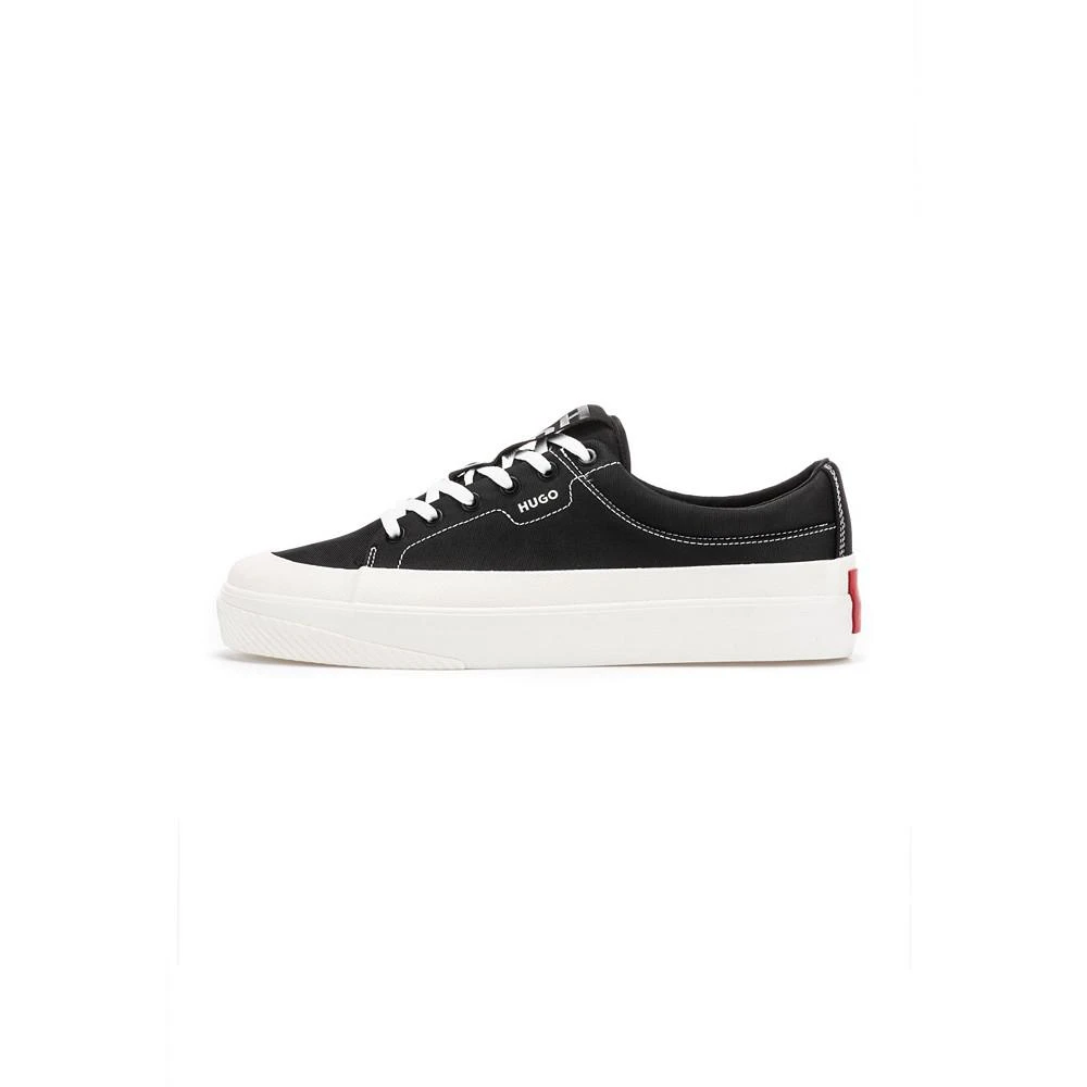 商品Hugo Boss|Men's Rubber-Bumper Lace Up Sneakers with Red Logo Label,价格¥899,第3张图片详细描述