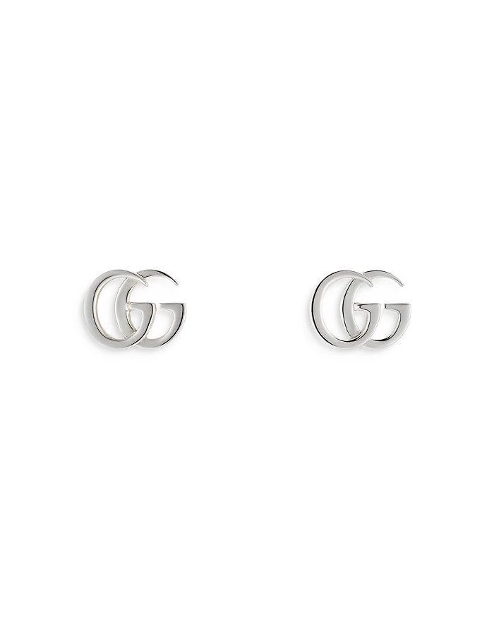 商品Gucci|Sterling Silver GG Marmont Double G Stud Earrings,价格¥2874,第1张图片