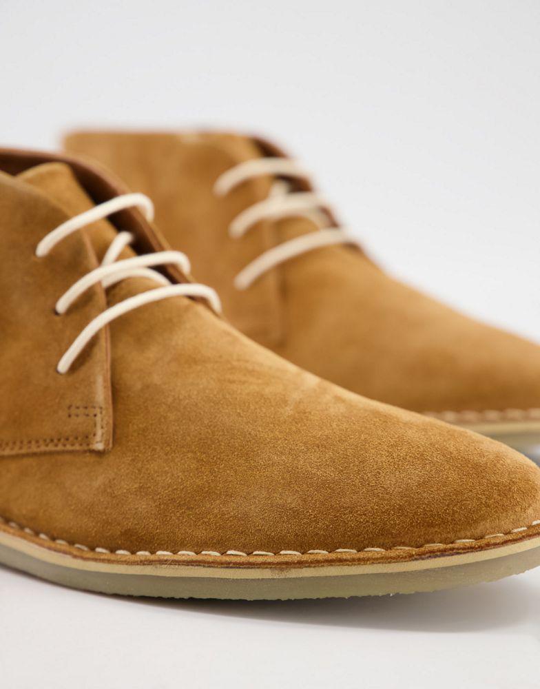 ASOS DESIGN desert boots in tan suede商品第2张图片规格展示