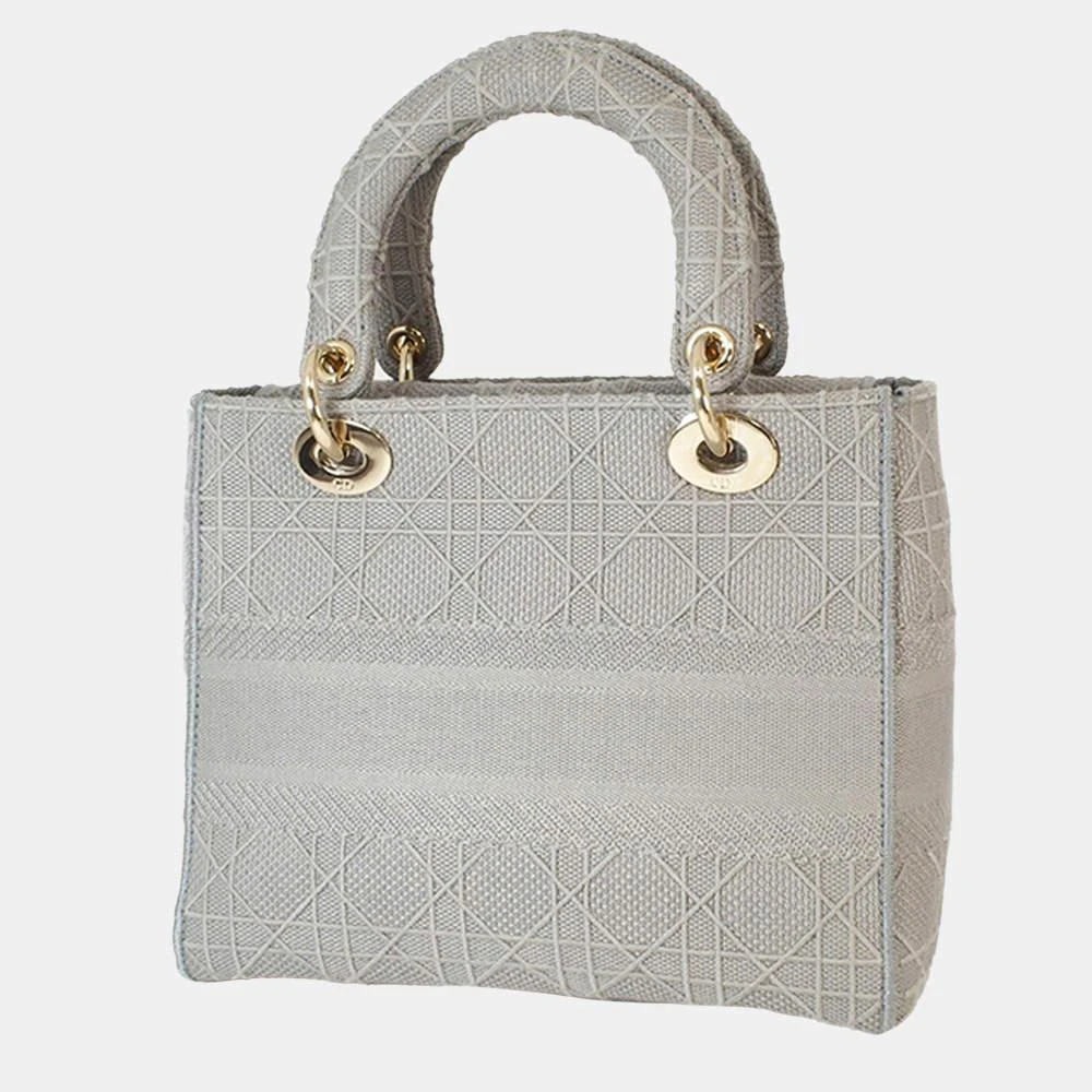 商品[二手商品] Dior|Dior Grey Lady D-Lite Canvas Satchel,价格¥31690,第2张图片详细描述