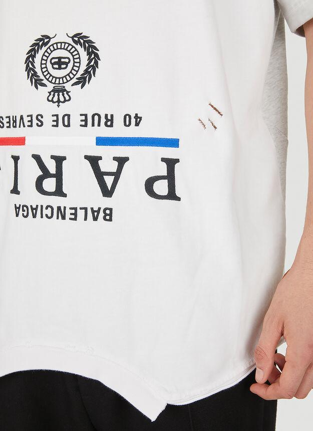 商品Balenciaga|Upside Down T-Shirt in White,价格¥6841,第7张图片详细描述