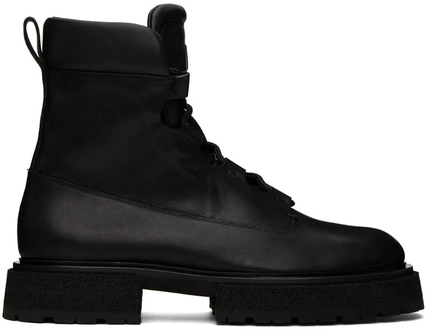 商品Giorgio Armani|Black Embossed Boots,价格¥5315,第1张图片