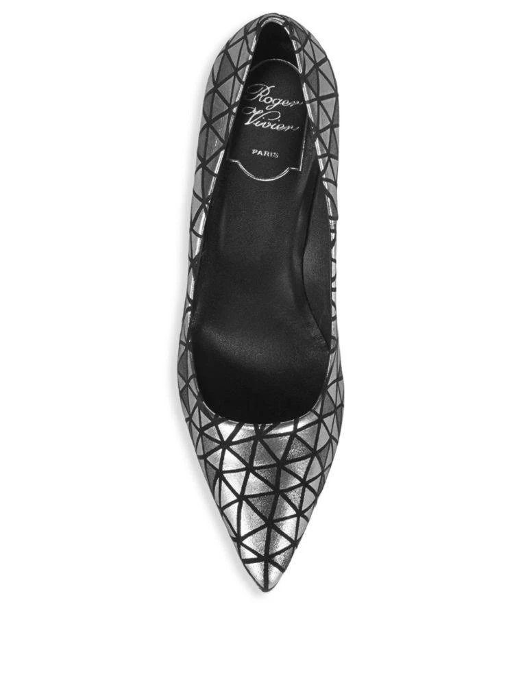 商品Roger Vivier|Geometric Metallic Heels,价格¥2995,第4张图片详细描述