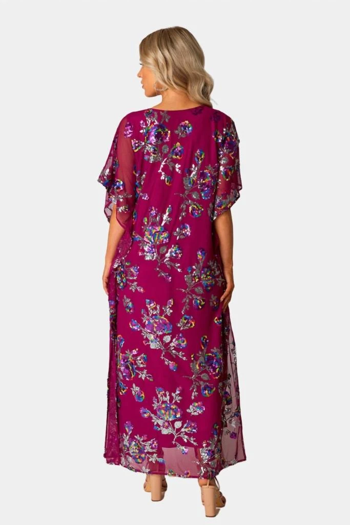 商品BUDDYLOVE|Atlas Sequin Caftan Dress In Red Sangria,价格¥567,第3张图片详细描述