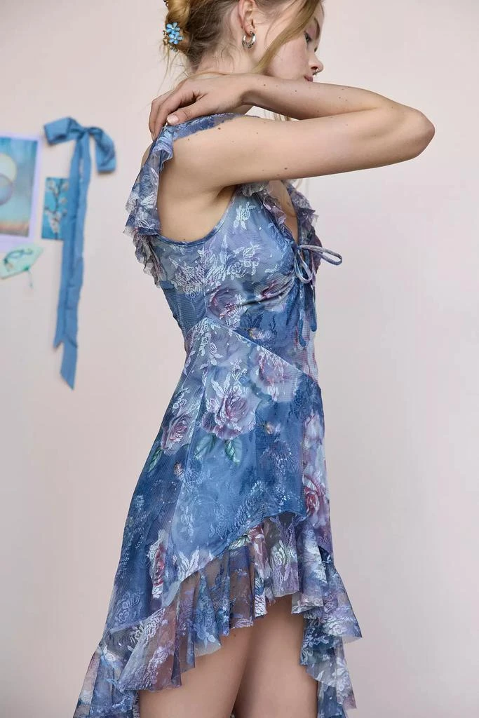 商品Urban Outfitters|UO Hyacinth Lace Spliced Midi Dress,价格¥262,第3张图片详细描述