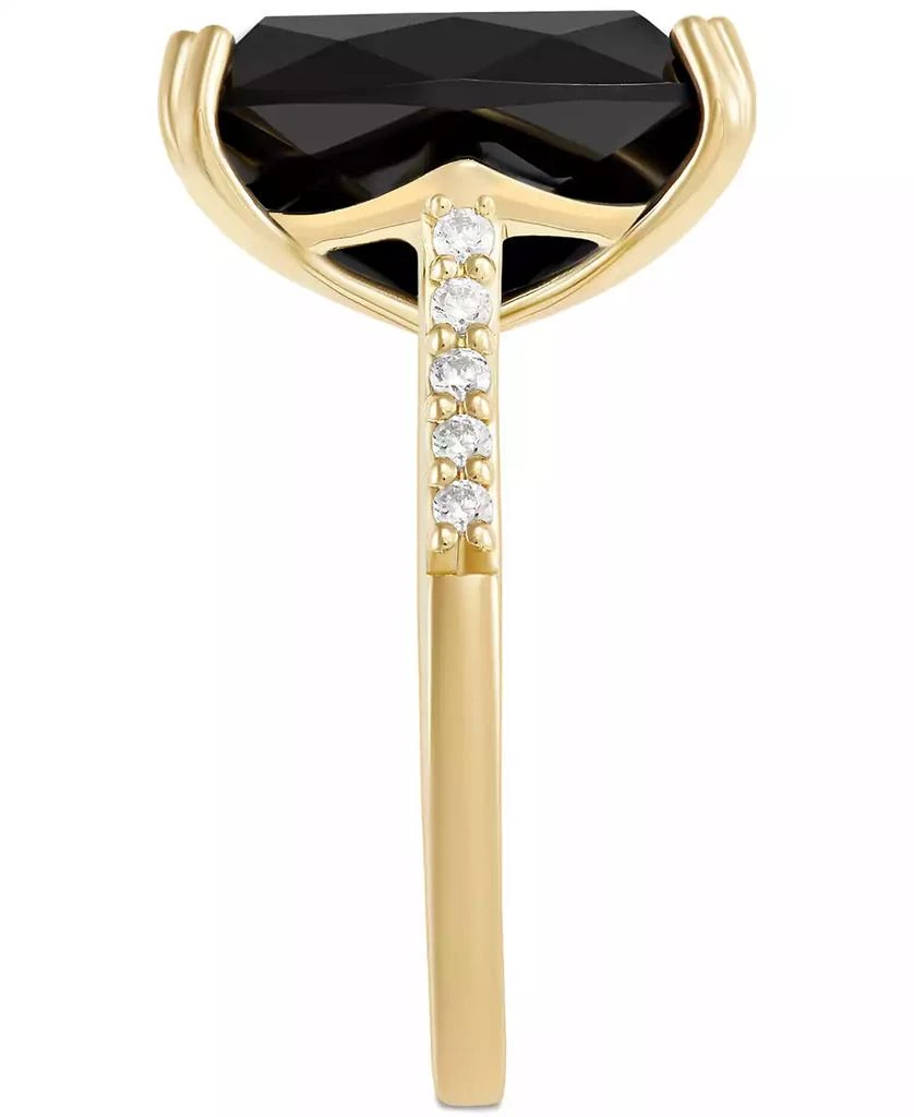 商品Macy's|Onyx (7-1/2 ct. t.w.) and Cubic Zirconia Statement Ring in 14k Gold-Plated Sterling Silver,价格¥601,第4张图片详细描述